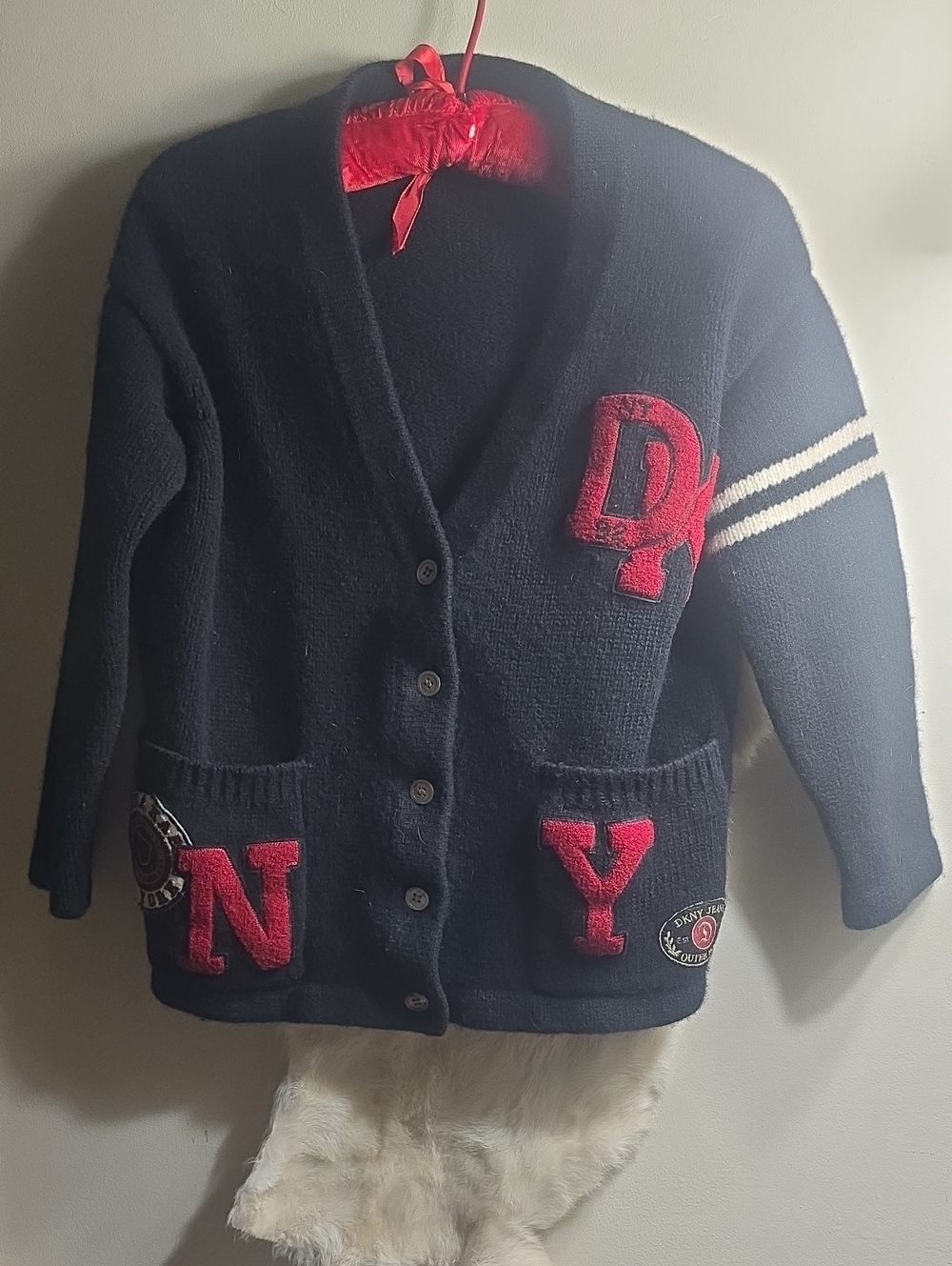 RARE!!! Vintage 1992 Letterman Cardigan DKNY